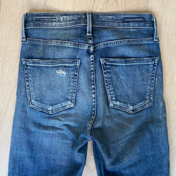 Citizens of Humanity Rocket Highrise Skinny distressed denim size 24 - Picture 12 of 16